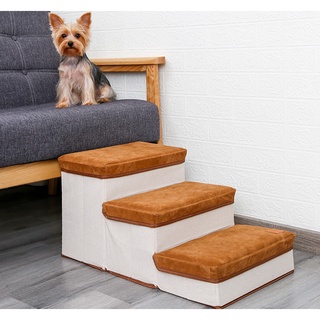 Pet supplies dog stairs folding storage cat dog climbing ladder household three-layer sponge bed