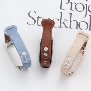 Suitable for Xiaomi Mi band 7 Strap Mi Band 6 / 5 / 4 / 3 NFC wristband cowhide leather fashion replacement wristband