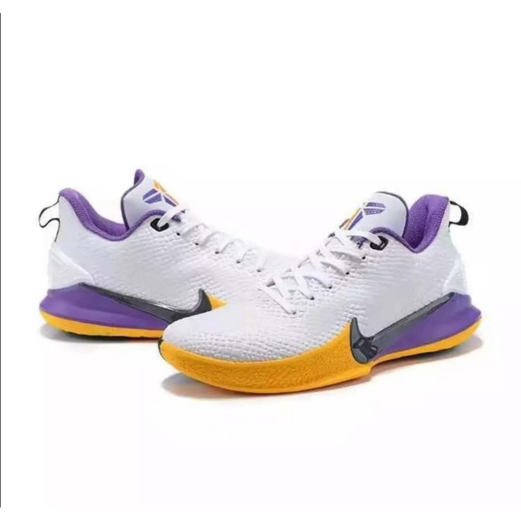 kobe white and purple shoes