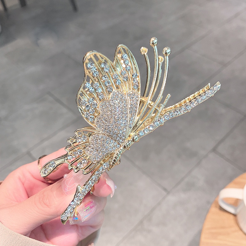 Korean Alloy Rhinestone Butterfly Hair Clip Crystal Diamond Woman Hairpin Hair  Accessories | Shopee Philippines