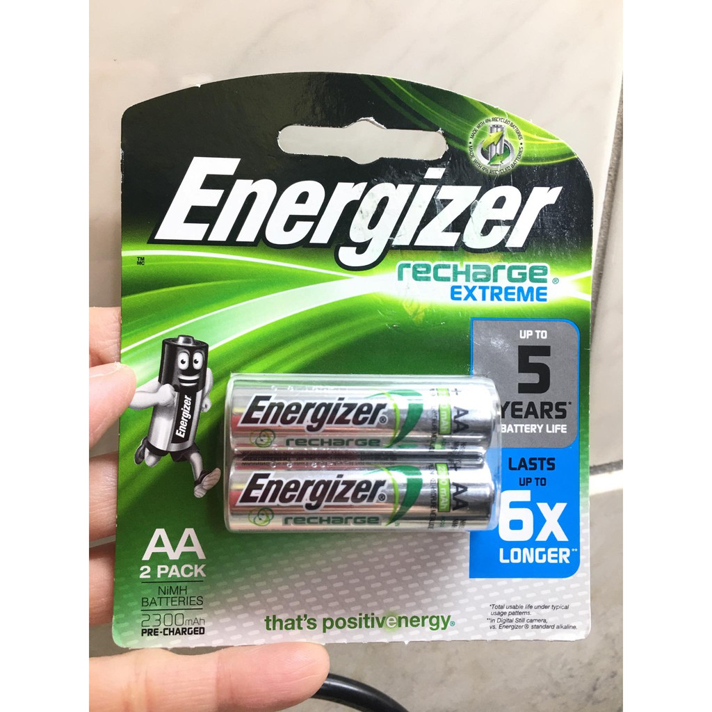 Energizer Rechargeable Batteries AA, Recharge Extreme, Pack of 2, 6x