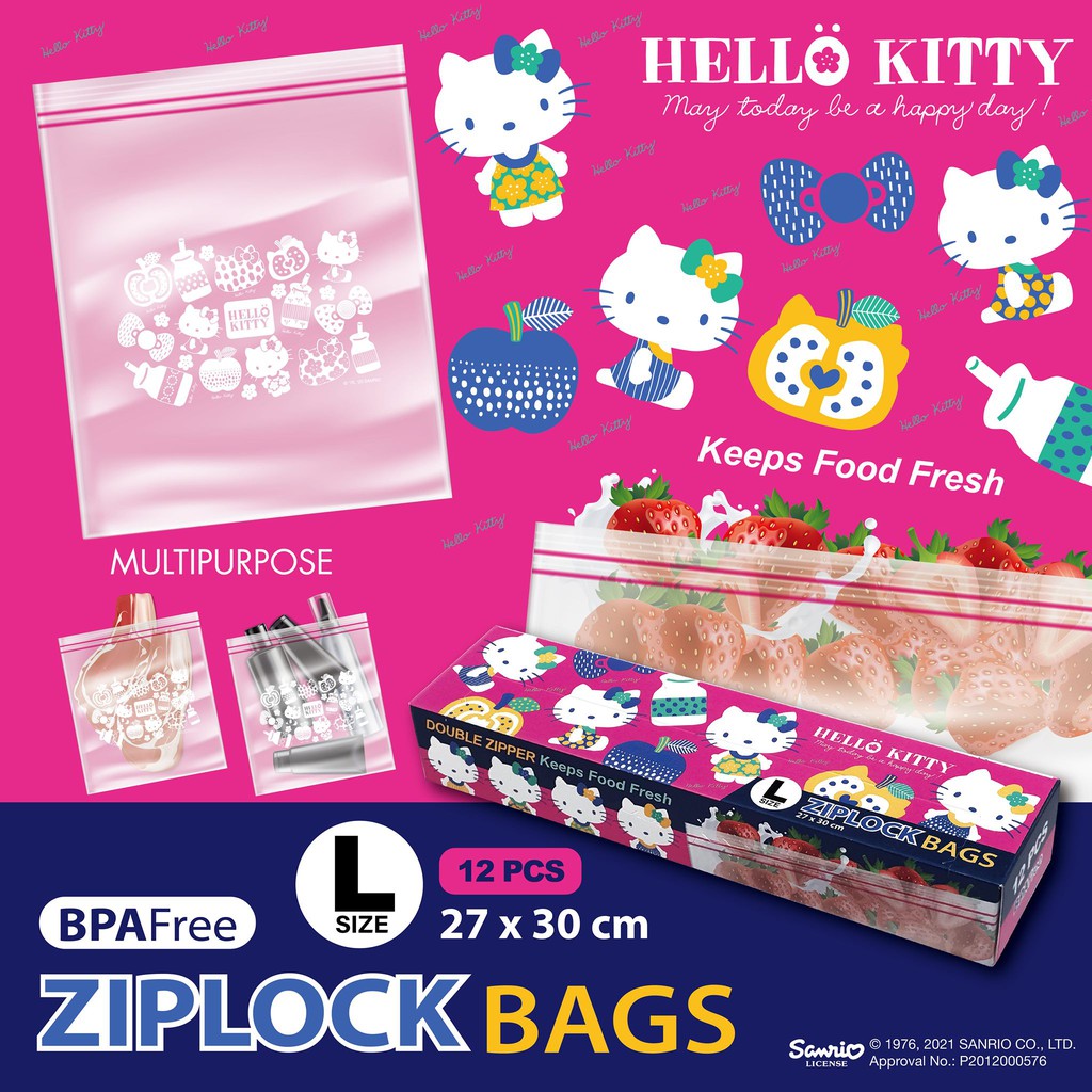 Hello Kitty Slider bags / Ziplock bags | Shopee Philippines