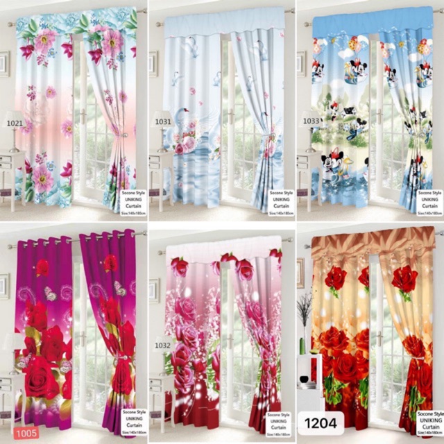 Decorated Curtain For Window Or Door Home Decoration Shopee Philippines