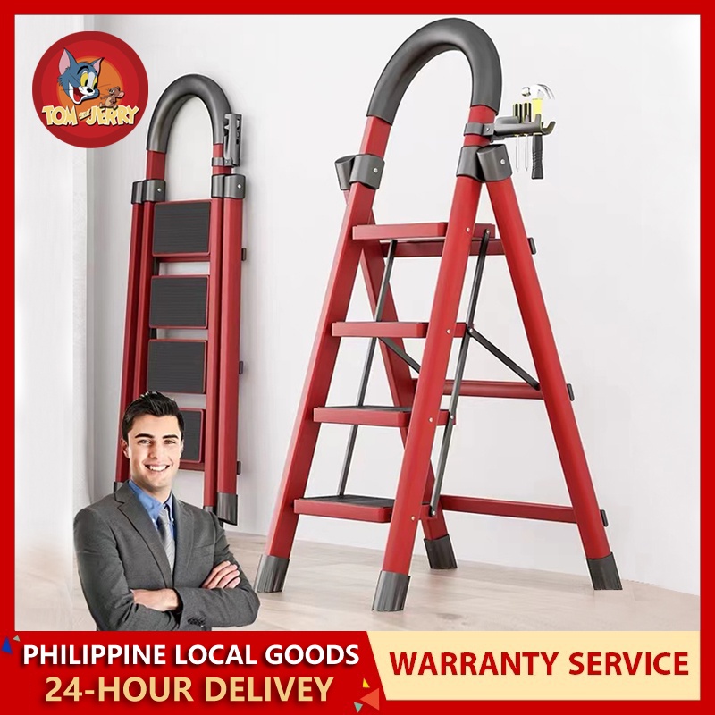 Household Aluminum Folding Step Ladder 2/3/4/5/6 Steps Industrial