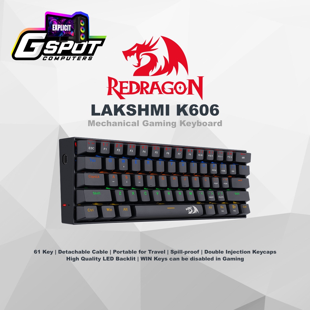 Redragon Lakshmi K606R Red Switch | Shopee Philippines