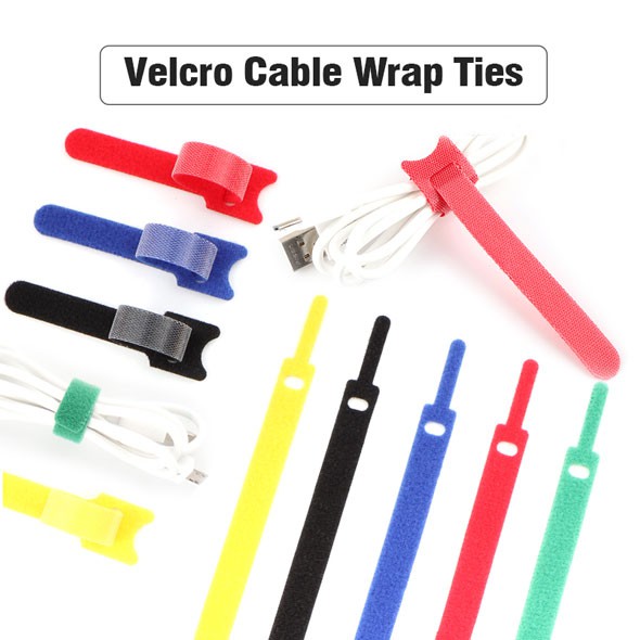 2pcs Velcro Cable Strap, Reusable Velcro Cable Ties Adjustable Cable Straps Cable Shopee