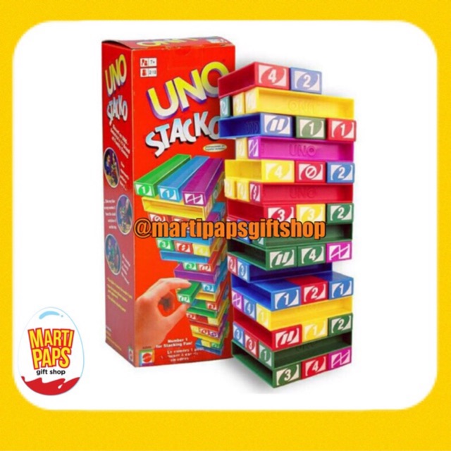 UNO STACKO JENGA COLORFUL PLASTIC STACKING TOWER Shopee Philippines