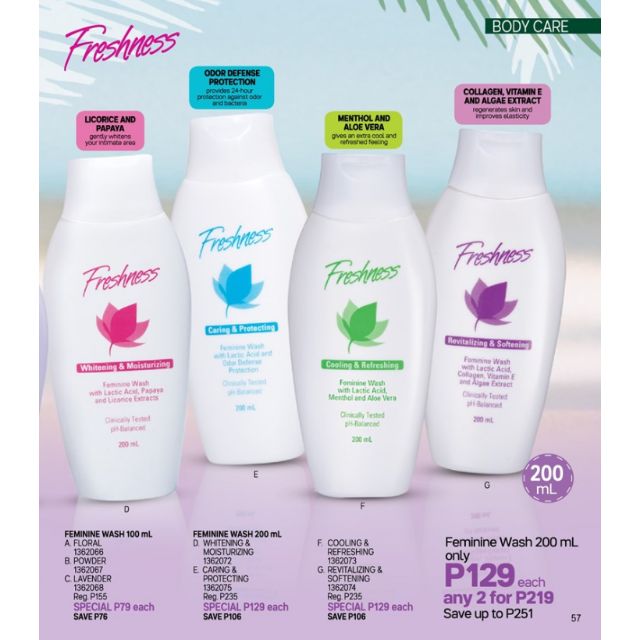 Freshness Feminine Wash 200ml Shopee Philippines