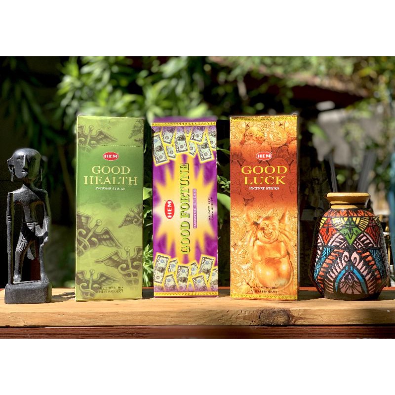 HEM Incense Good Luck Good Health Good Fortune (20 Sticks) Shopee