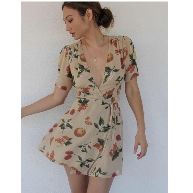 wrap around dress shopee