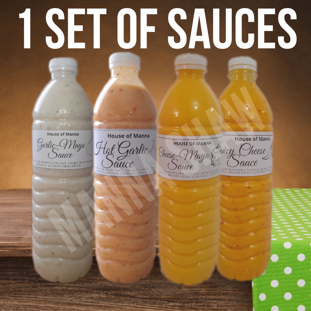 1 SET SHAWARMA SAUCE (Garlic ,Hot Garlic, Cheese) Shopee Philippines