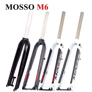 MOSSO 26" MTB Bike Rigid Fork 1 1/8" 28.6mm Straight Disc Brake V Brake MD5 
