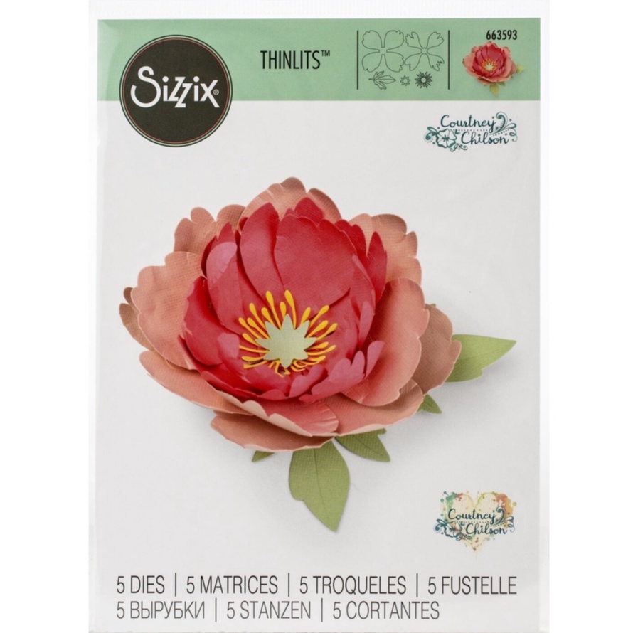 Sizzix Thinlits Die Set 5PK - Peony | Shopee Philippines