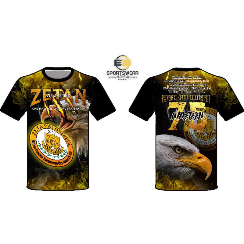 Zeta Phi Omega. ZPO T-shirt Fully Sublimated 3D Print Cotton T Shirt Breathable Short Sleeve Tee