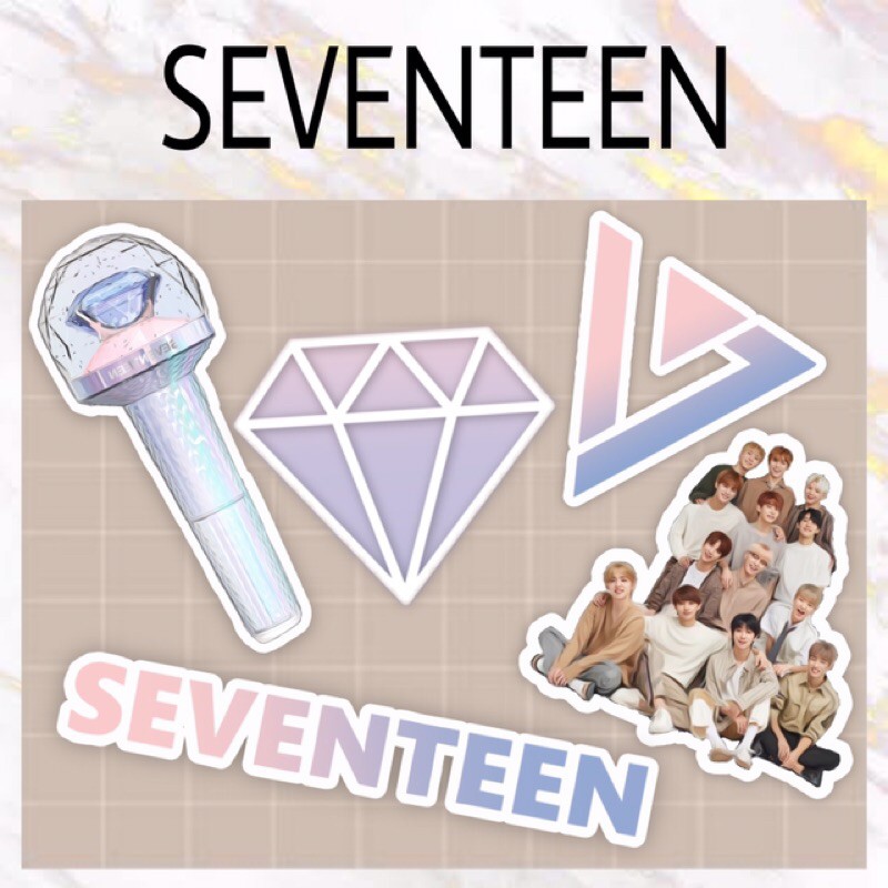 SEVENTEEN Kpop Glossy Vinyl Waterproof Laptop Stickers | Shopee Philippines