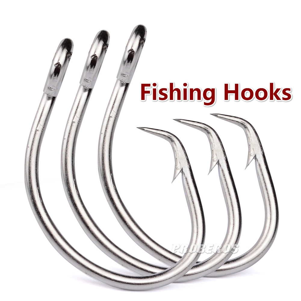 5pcs/Lot Jig Hooks Stainless Steel Fishing Hooks Sea Hook With Barb