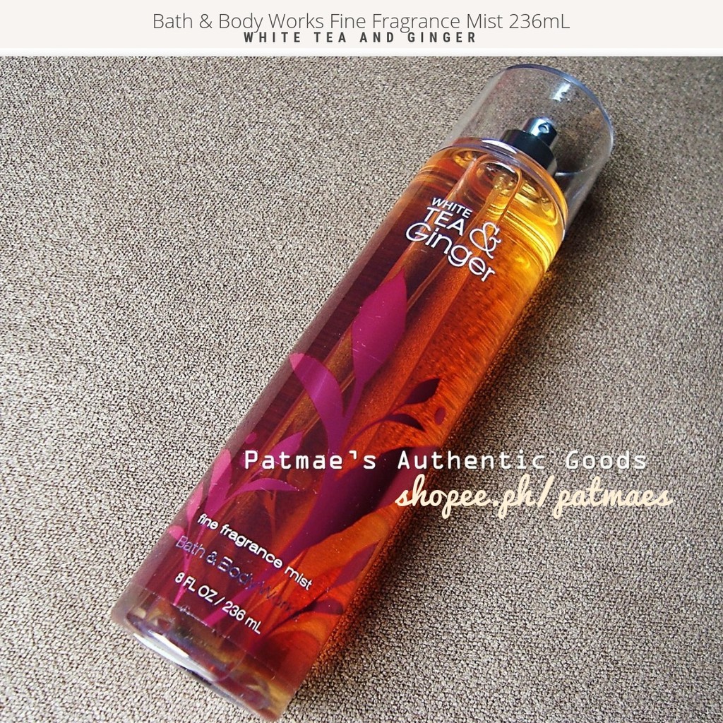 Bath & Body Works White Tea and Ginger Fragrance Mist 236mL Shopee