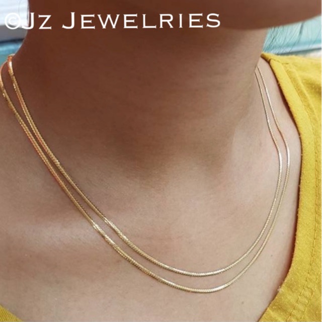 18k gold omega necklace