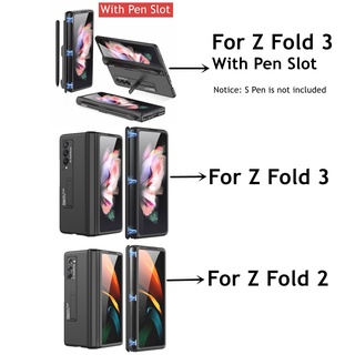 Original GKK Hinge Full Protection Magnetic Adsorption Case for Samsung Galaxy Z Fold 3 Hard Plastic Kickstand S Pen Slot Holder Case #6