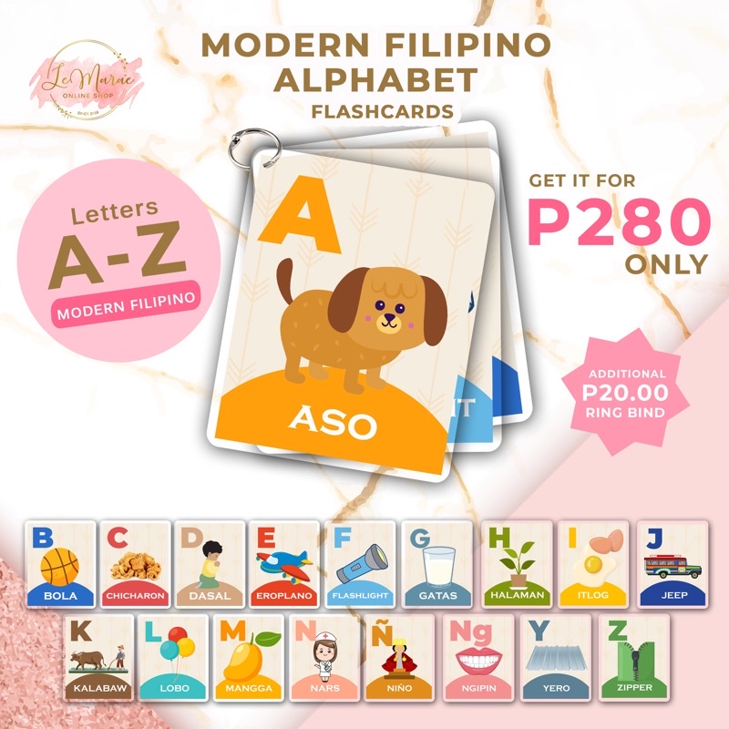 Tagalog Alphabet Flashcards Laminatedcod Shopee Philippines Porn Sex Picture