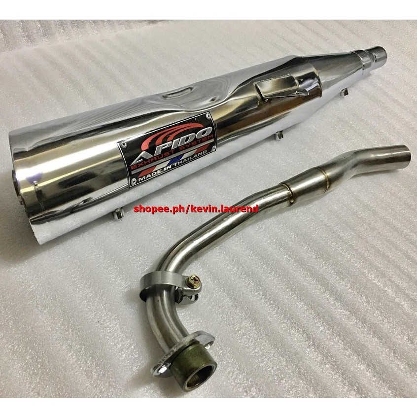 APIDO Exhaust Pipe WAVE 100 / 110 / 125 | Black / Chrome | Shopee ...