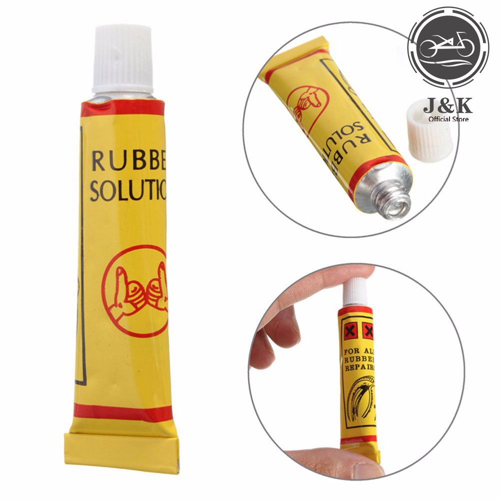 Bike Bicycle Tire Inner Tube Patches Glue Rubber Puncture Repair Tools
