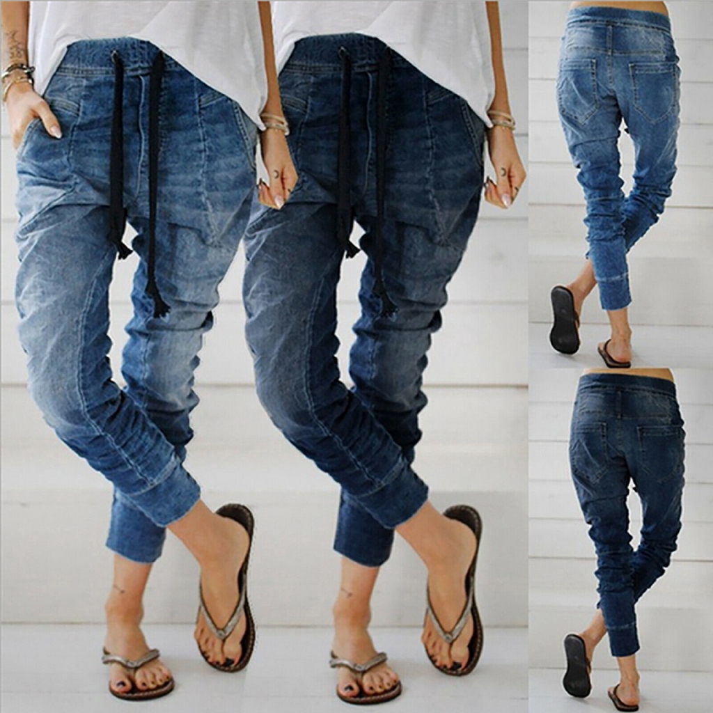 solid blue jeans