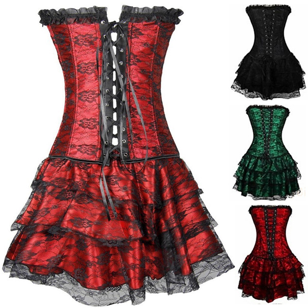 red corset mini dress