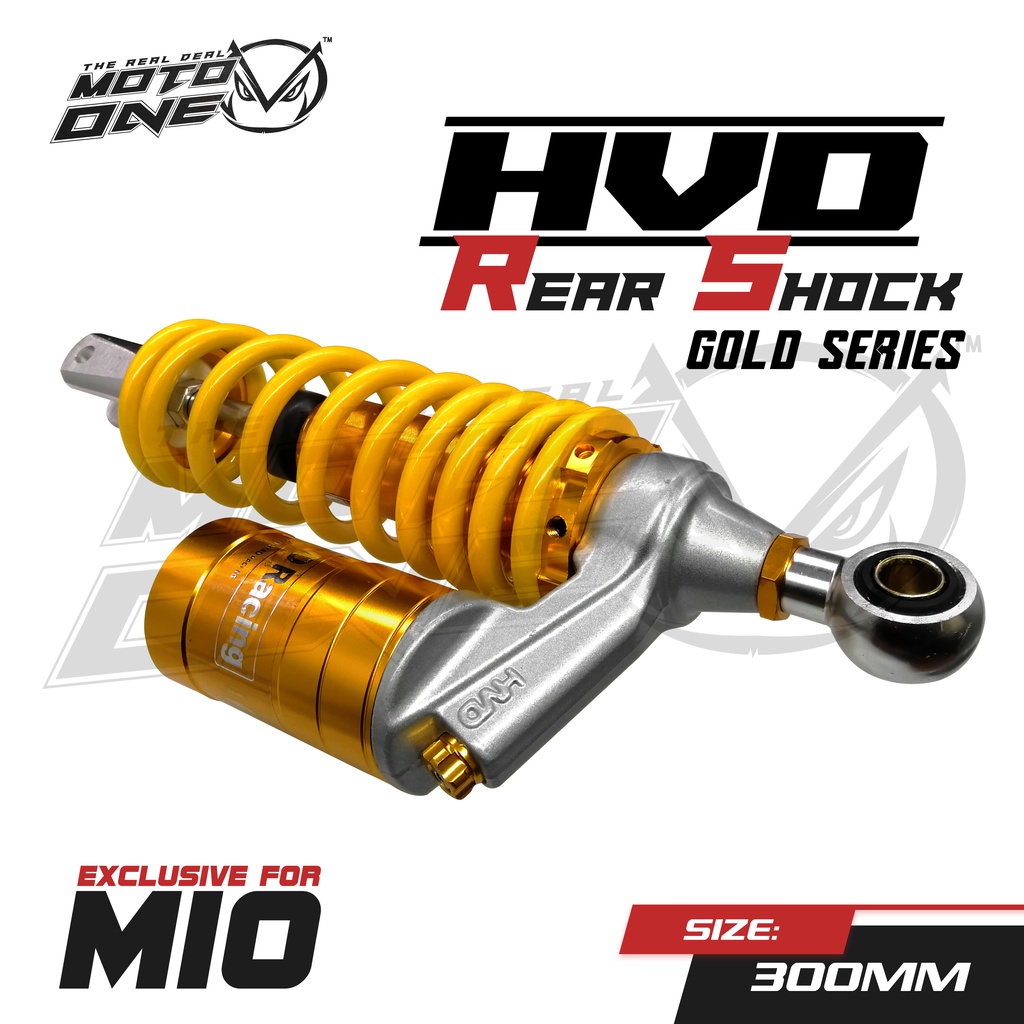 MOTO ONE HVD REAR SHOCK MIO SPORTY 300MM / MIO I 125 / CLICK / BEAT FI ...