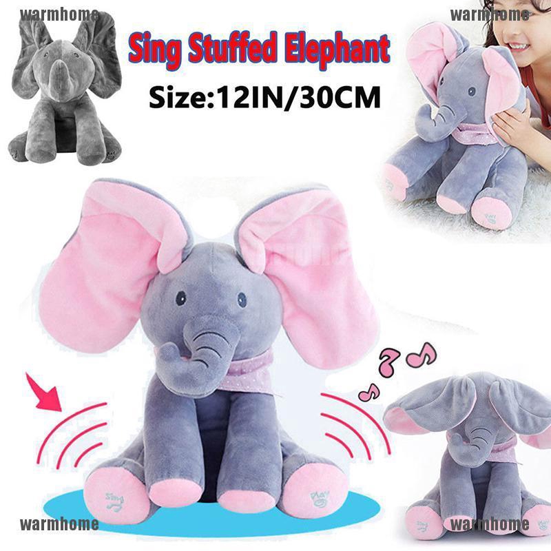 peekaboo elephant plush toy