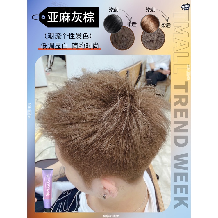 Milk tea gray and brown men's hair color cream boys special facial beauty  popular color plants at ho | Shopee Philippines