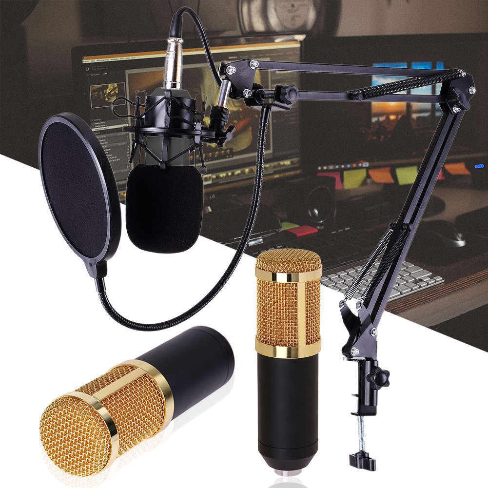 100% Original Meet BM-800 Condenser Microphone Kit Karaoke Wired Sound ...