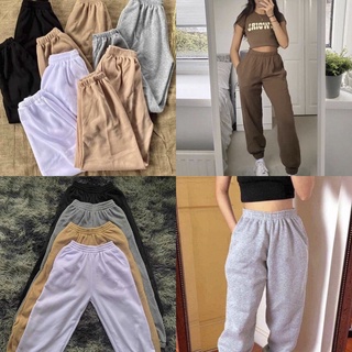 Unisex Palie Jogger Pants Makapal Tela With Zippers Jshop