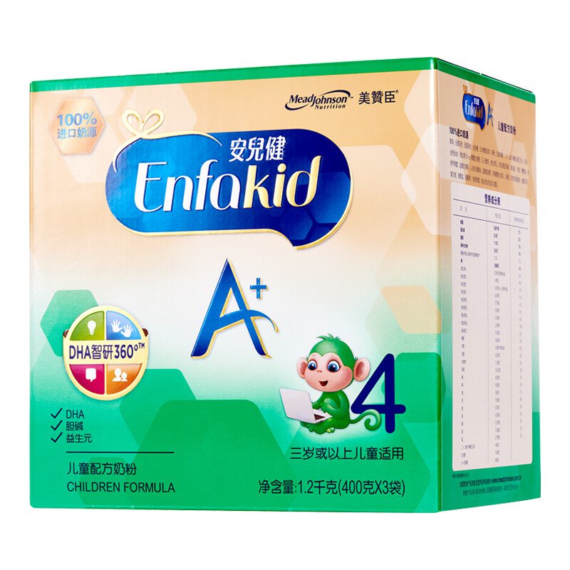Mead Johnson(MeadJohnson)EnfakidA+Children 'S Formula Milk Powder 4Segment(Over Three Years Old) 400