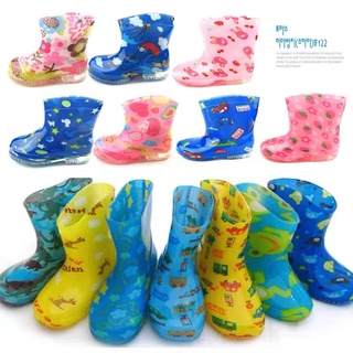 Low Cut Rain Boots (Unisex) For Kids Wide Round Toe Children Rainboots  Baby  PVC RubberWaterproof