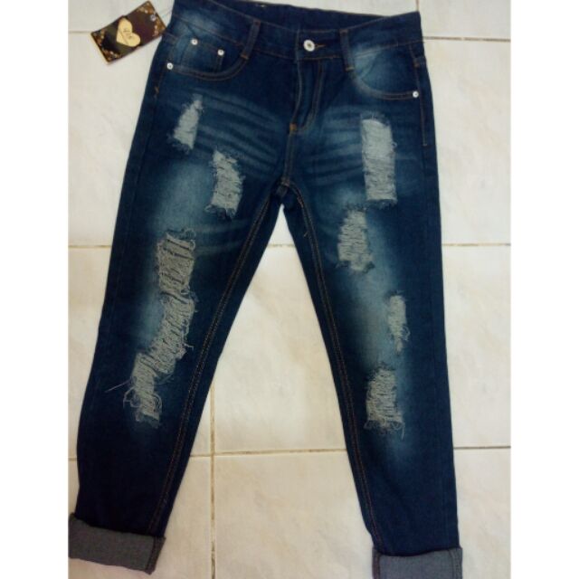 jeans with folded bottom