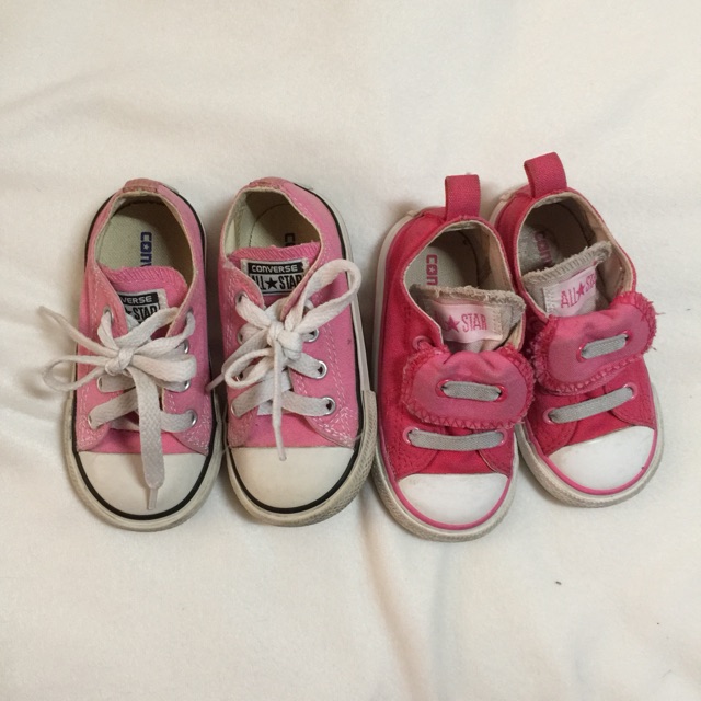 baby girl pink converse shoes