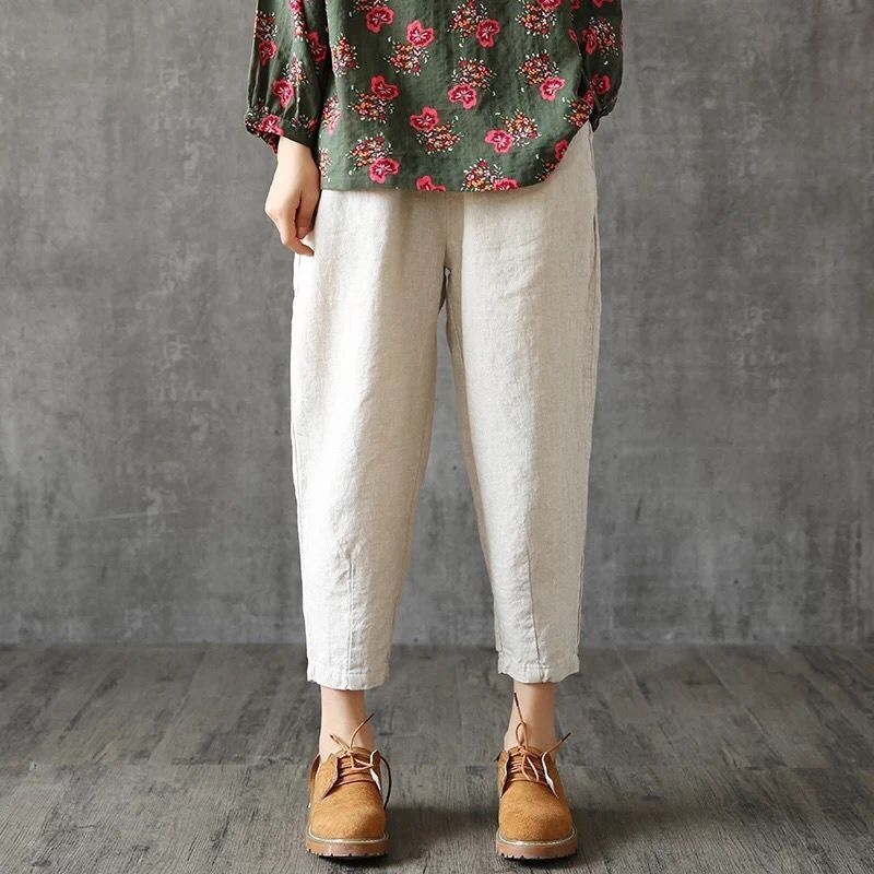 women's plus size linen pants
