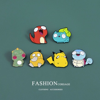 Funny Pokémon Brooch Men Women Cute Japanese Style Ugly Badge Cartoon Pikachu Decorative Pin Buckle Creative #1