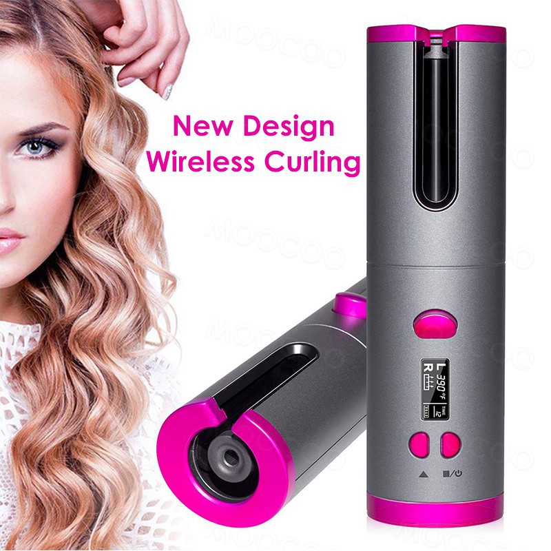 Portable Mini Hair Ceramic Curling LCD 