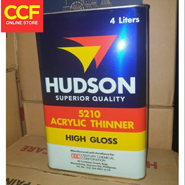 Hudson Super Gloss Acrylic Thinner 4 Liters Gallon Shopee Philippines