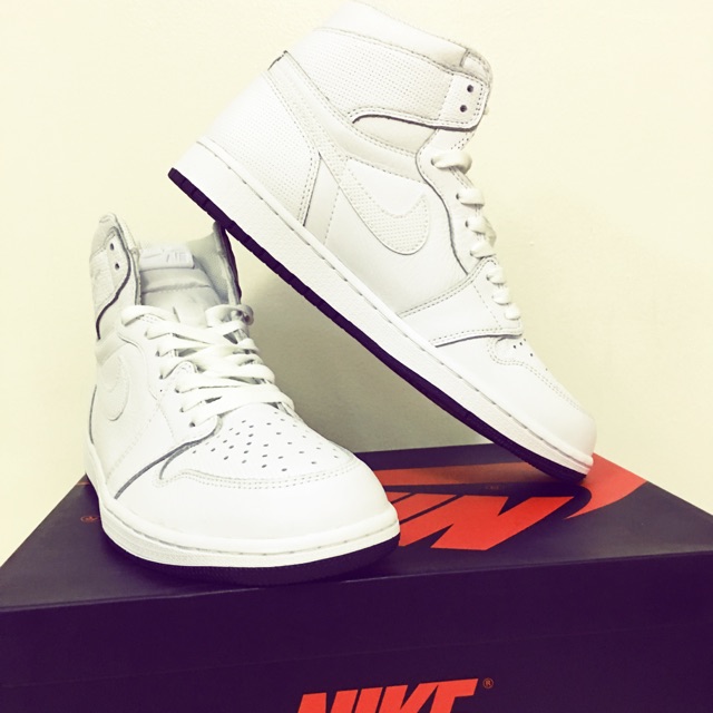 air jordan 1 retro high og perforated white