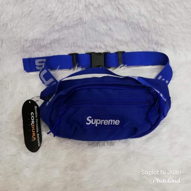 supreme side bag blue
