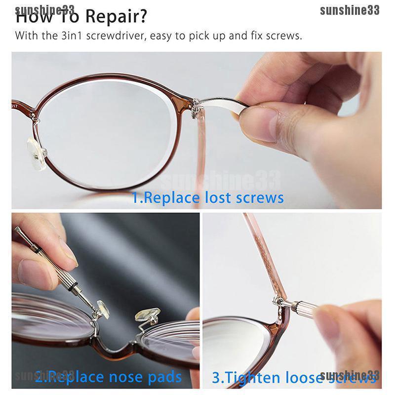 ** Eyeglass Glasses Screw Nut Nose Pad Washer Optical Repair Tool ...