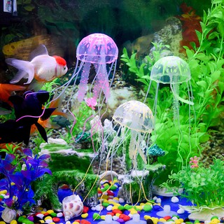 Glowing Luminous Artificial Jellyfish Aquarium Decor Fish Tank Ornament #1