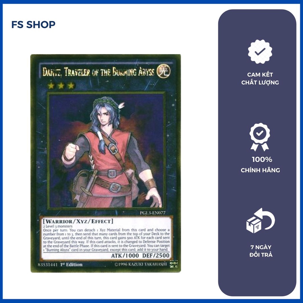 Authentic Yugioh Card Of Dante Traveler Of The Burning Abyss gold