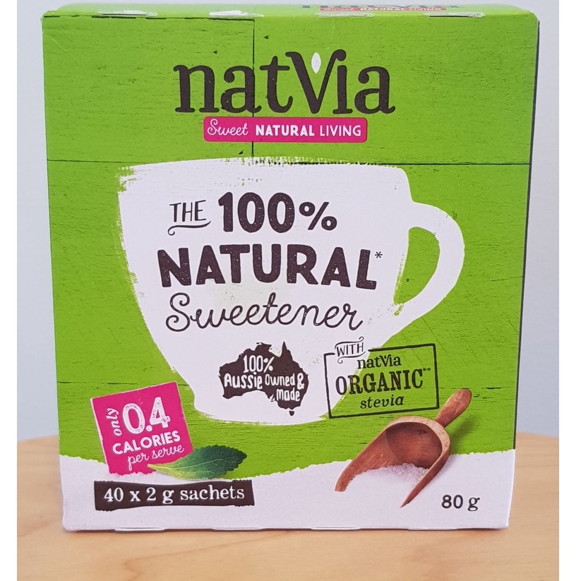 Natvia stevia sweetener 80g, 40 x 2g sachets Shopee Philippines