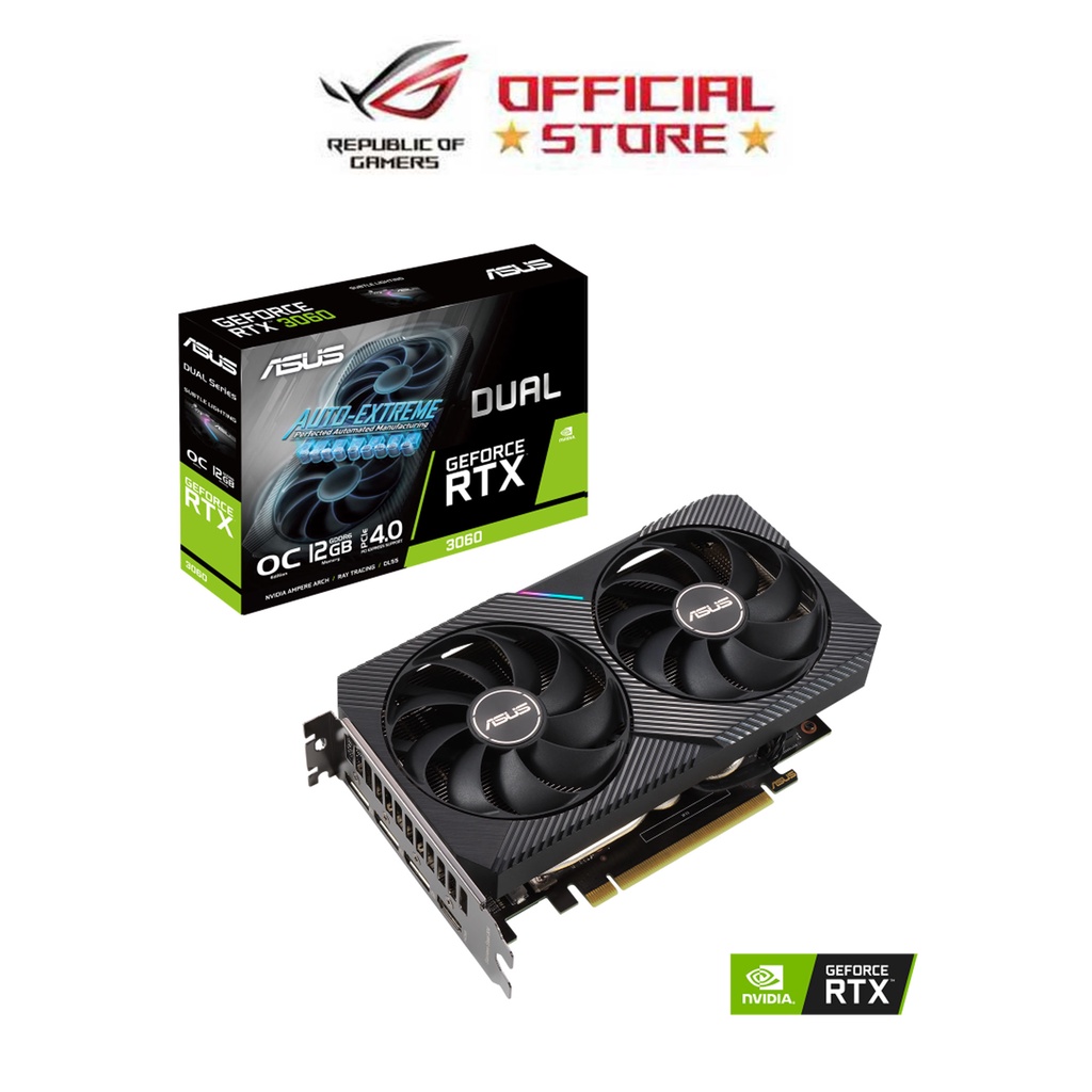 Asus Dual RTX 3060 V2 OC Edition 12GB GDDR6 192BIT Gaming Video Card ...