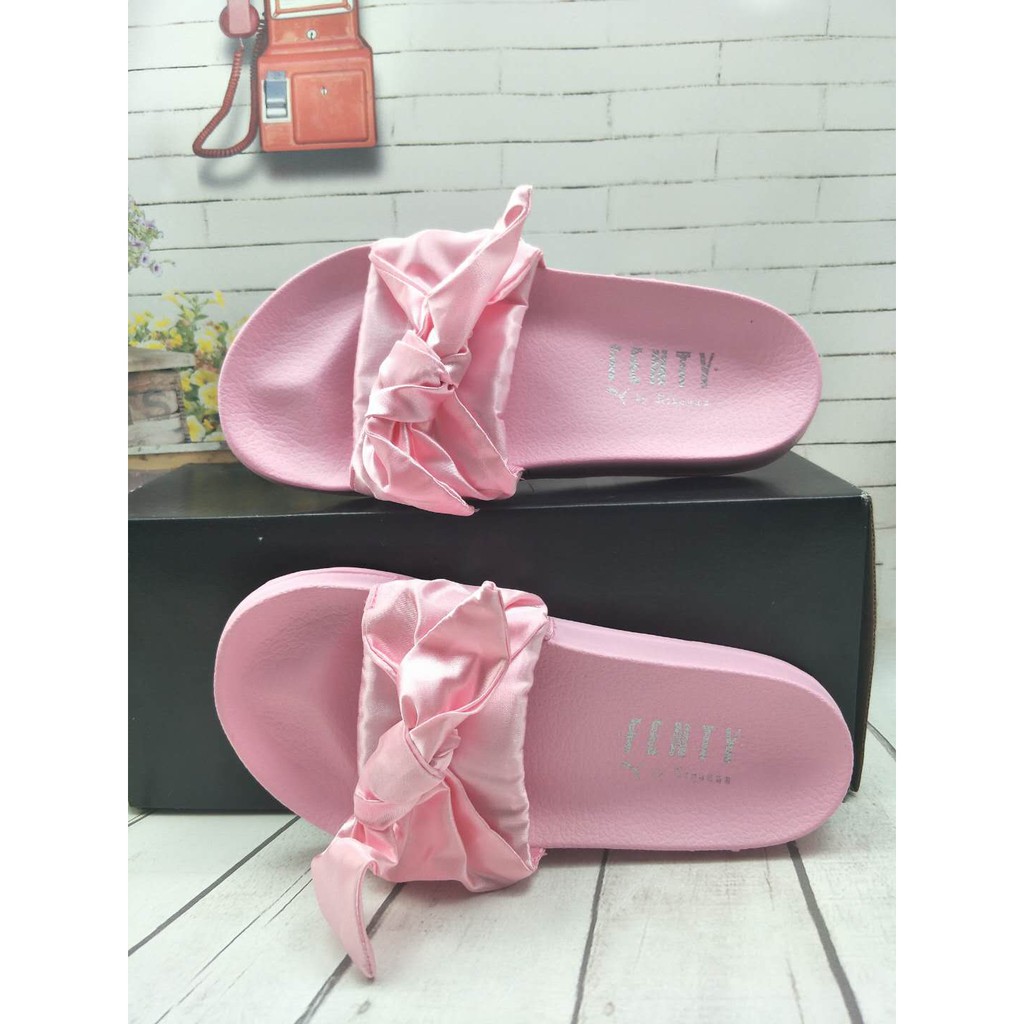 fenty slippers bow