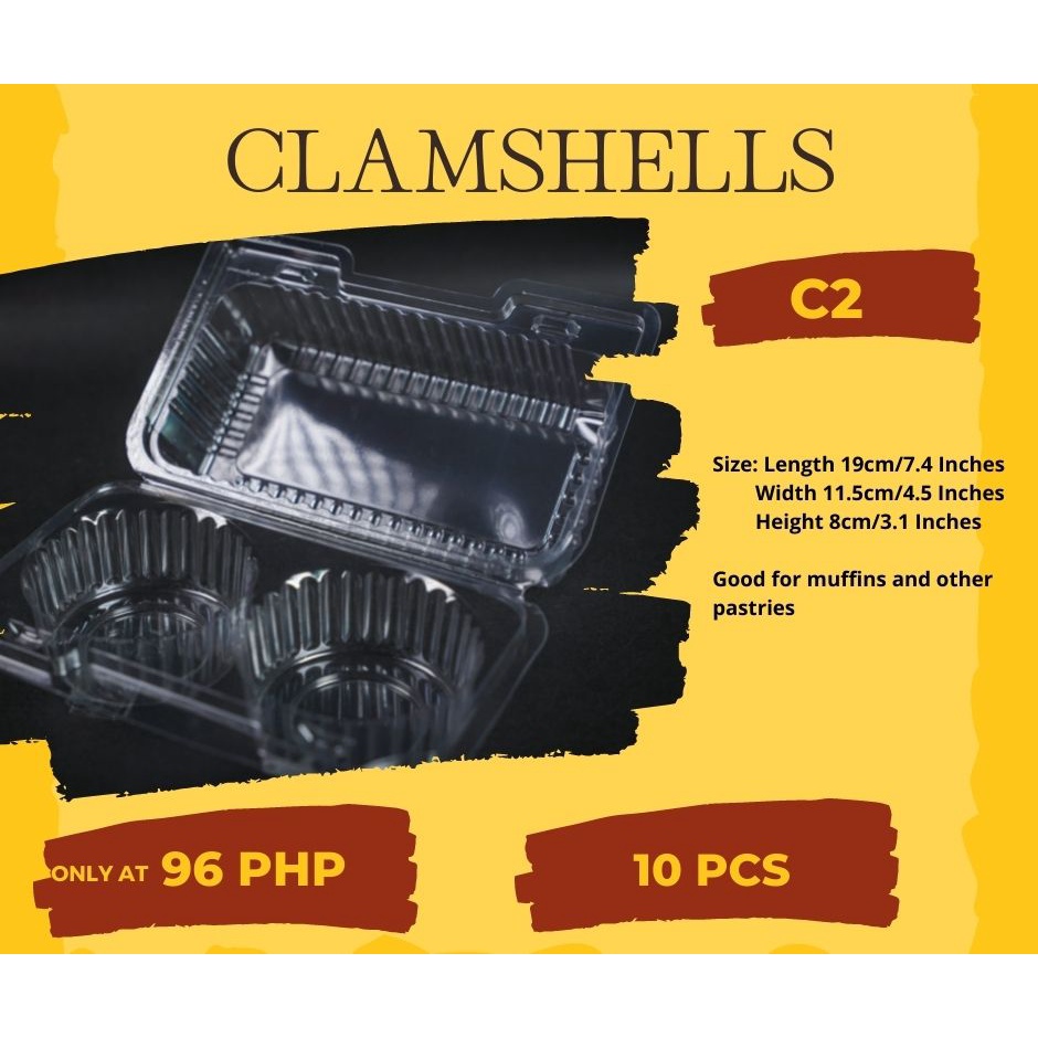 Clamshells plastic food container (10pcs) Shopee Philippines